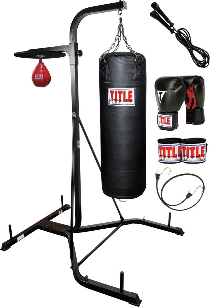 Title Boxing Heavy Bag Speed Bag Stand Platform With Bags MMA Training Equipment | eBay