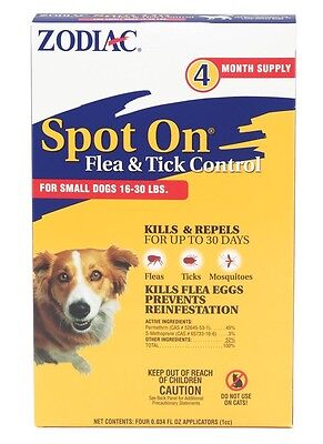 Zodiac Spot On,for small dogs 16-30 lbs, ...