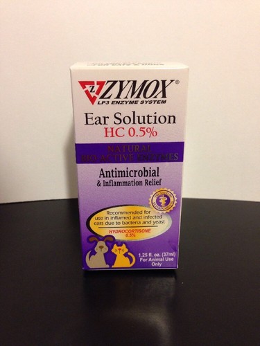 Zymox Enzymatic Ear Solution with Hydrocortisone .5% ...