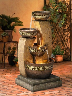 Water Fountain Pump Indoor Outdoor Waterfall Statue ...