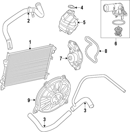 New Mopar Pressurized Radiator Coolant Reservoir 2009 15 ... 2009 dodge journey radiator diagram 