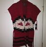 Pre-owned Ralph Lauren Jeans Co Southwestern Aztec Sweatercoat Cardigan Xl Lambswool In Red And Multi