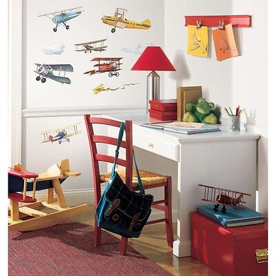 22 New VINTAGE AIRPLANES WALL DECALS Planes ...