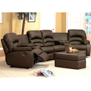 Leather Sectional Recliner in Sofas, Loveseats, and Chaises | eBay