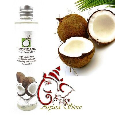 TROPICANA BEST COLD PRESSED VIRGIN COCONUT OIL USES FOR SKIN HAIR FACE