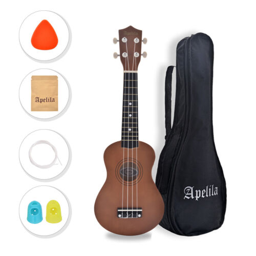 Soprano Ukulele 21 inch Hawaiian Acoustic Musical Guitar Strings Instrument Bag