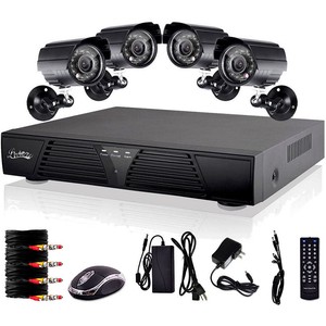 4CH CCTV H 264 Security DVR 4 Outdoor Night Vision Cameras ...