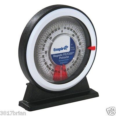 EMPIRE MAGNETIC POLYCAST INCLINOMETER PROTRACTOR ANGLE FIND ...