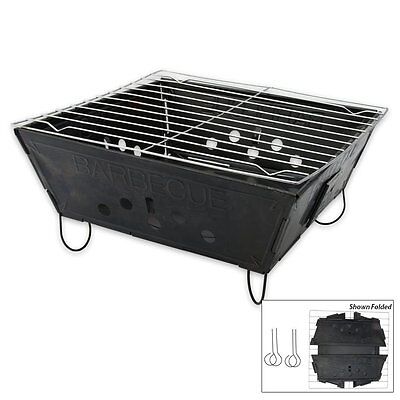 Foldable Folding BBQ Barbecue Flat Pack Portable Camping Outdoor Garden Grill
