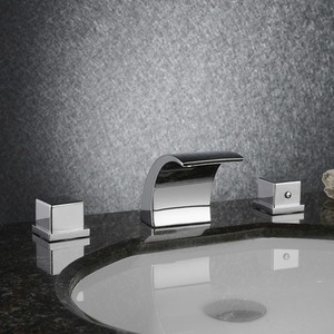 ... Bathroom Waterfall Widespread Face Basin Sink Mixer Faucet DHL eBay