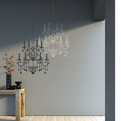 Wall Stencil Crystal Chandelier Template for DIY Decor - Better than (Best Craft Paint For Plastic)