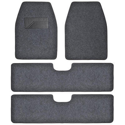 BDKUSA 3 Row Best Quality Carpet Floor Mats for SUV Van - 4 Pcs - Dark (Best Van Seat Covers)