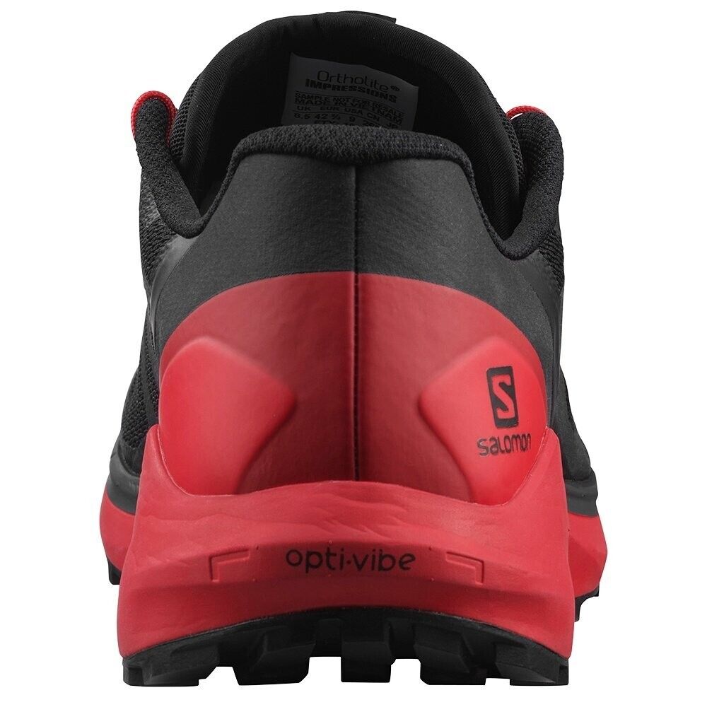 New Salomon Sense Ride 4 Black Red 413781 Outdoor Hiking Trail Run Shoes Mens 14