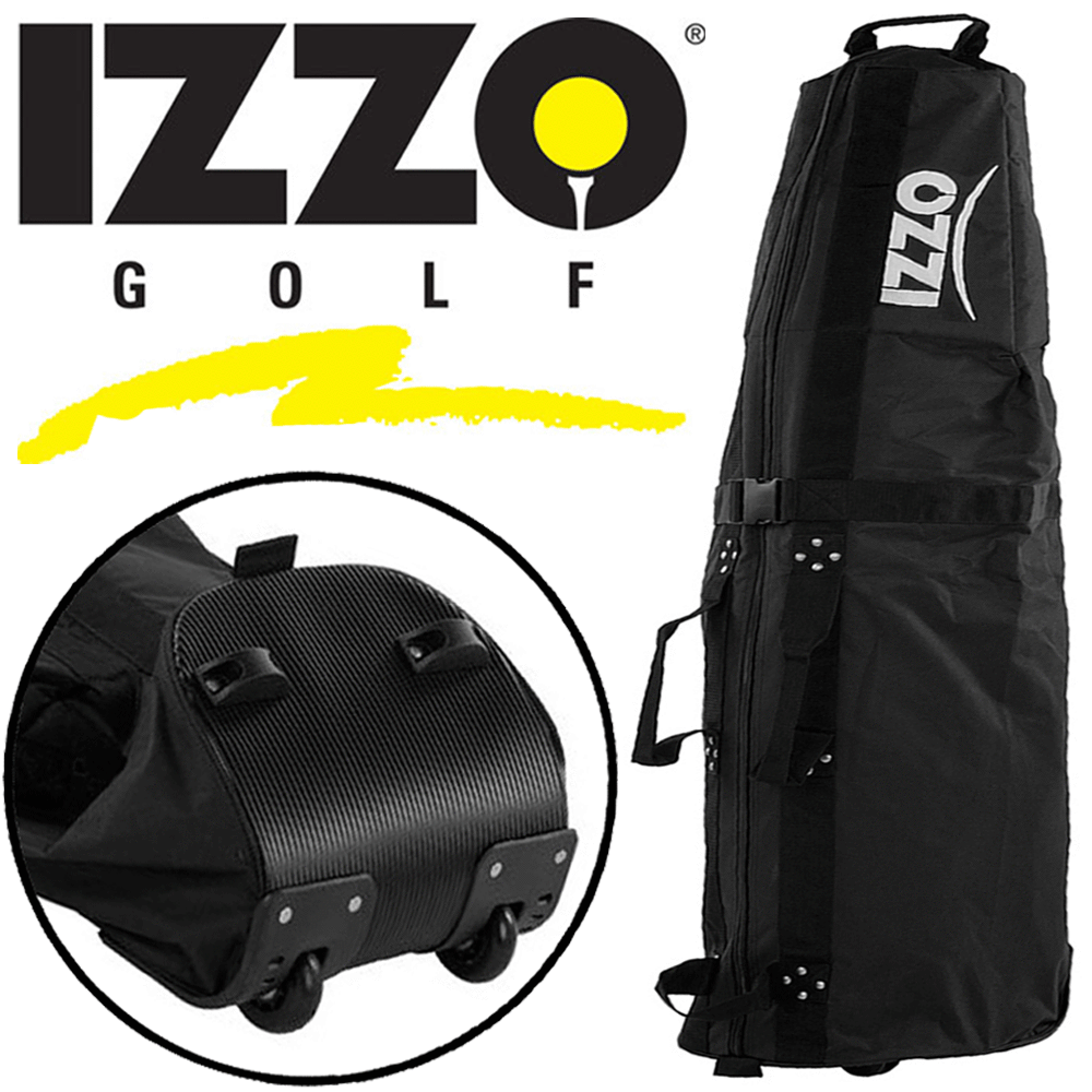 "50 OFF" IZZO GOLF DELUXE WHEELED PADDED GOLF BAG FLIGHT COVER TRAVEL