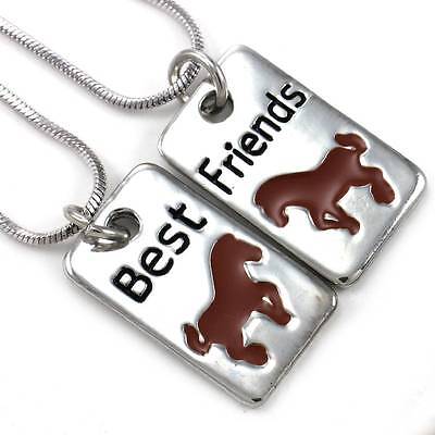 Horse Pony Mustang Best Friend Forever BFF Necklace Pendant Animal Lover Dog (Anime Best Friends Forever)