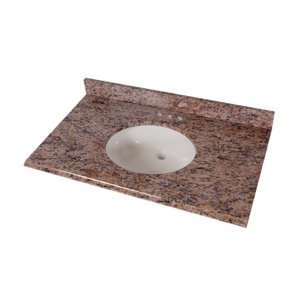 UPC 008033052317 product image for St. Paul 37 In. Stone Effects Vanity Top In Santa Cecilia With White Bowl Hd4 | upcitemdb.com