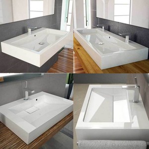 DESIGN WASCHBECKEN WASCHTISCH AUCH MIT ABLAUFSCHLITZ/ABLAUFABDECKUNG