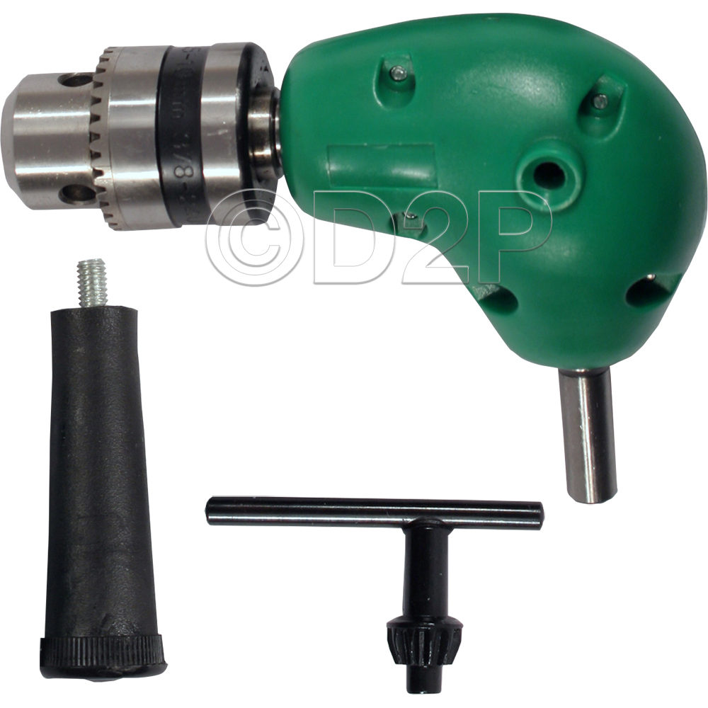 RIGHT ANGLE DRILL ATTACHMENT CHUCK KEY ADAPTER 3/8" DIY TOOL ACCESSORY CORDLESS eBay