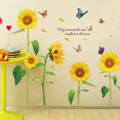 Sunflower Removable Room Vinyl Decal Art Wall ...