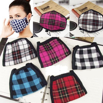 5pcs New Anti-dust Wind plaid Mouth Muffle ...