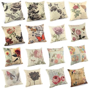 16 Patterns Vintage Home Decor Cushion Cover Throw Pillow Case 18
