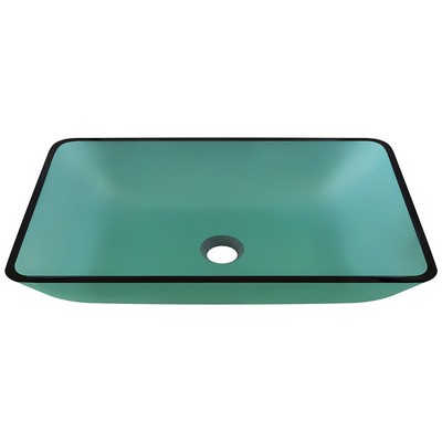 Polaris Sinks P046 Emerald Coloured Glass Vessel Bathroom Sink ...
