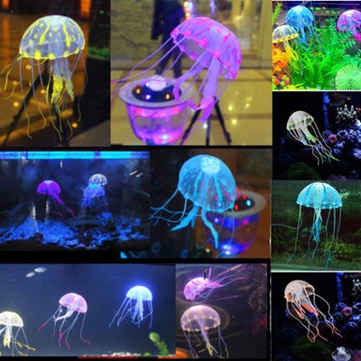 Decor Jellyfish Aquarium Decoration Artificial Glowing Effect ...