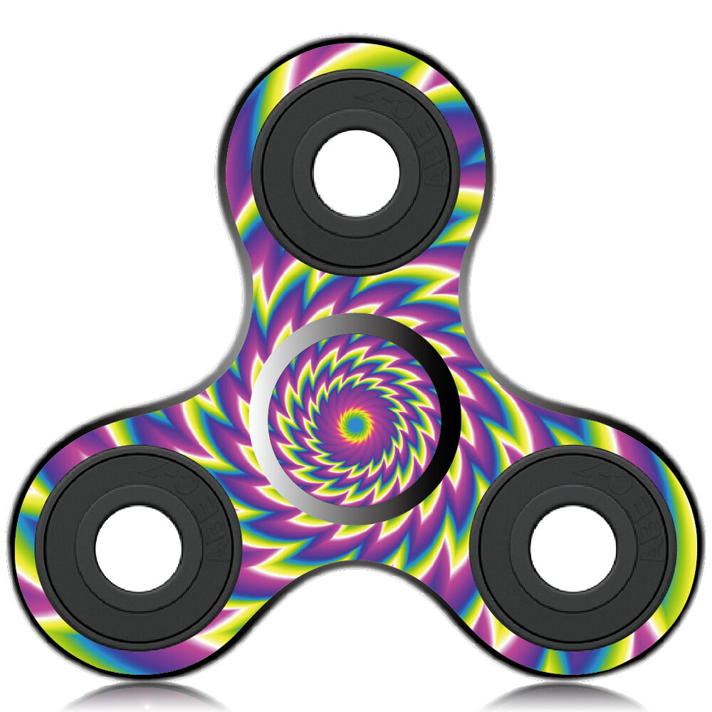 Color:Illusion:Tri Fidget Hand Spinner Focus Desk Toy EDC ADHD Autism KIDS ADULT US STOCKING