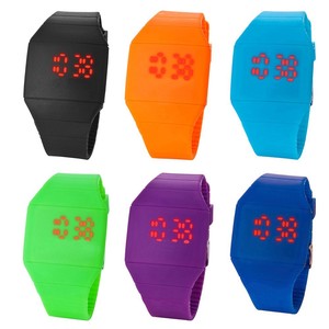 Fashion Mens Womens Digital LED Touch Sports Silicone Bracelet Wrist Watch