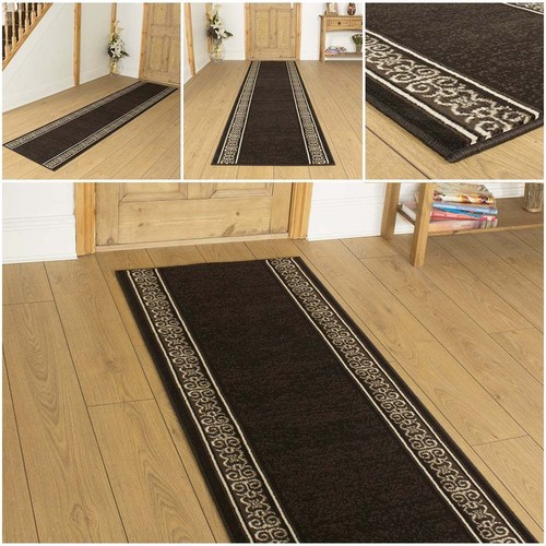 Stammes Braun Läufer Teppich Flur Matte Für Halle Extra Stammes Braun Läufer Teppich Flur Matte Für Halle Extra