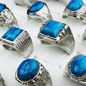 New-30pcs-wholesale-jewelry-lots-Turquoise-Mens-Vintage-Rings-Free ...