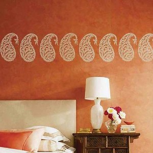 Jaipur-Paisley-Wall-Art-Stencil-SMALL-Reusable-Ethnic-Stencil-Designs