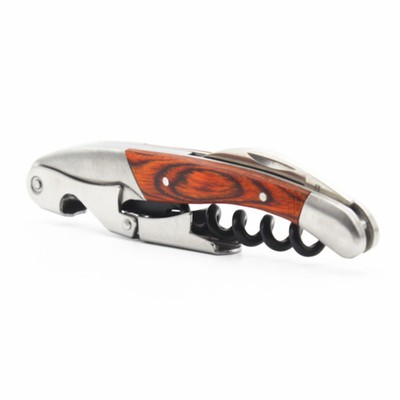 Wood Handle / Stainless Corkscrew Double Hinge ...