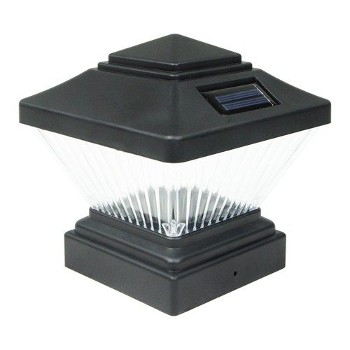 8 Black Outdoor Garden Solar LED Post ...