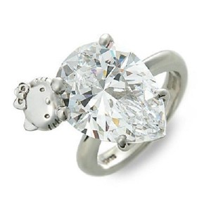 Details about Hello Kitty x Swarovski Elements Wedding Engagement Ring ...
