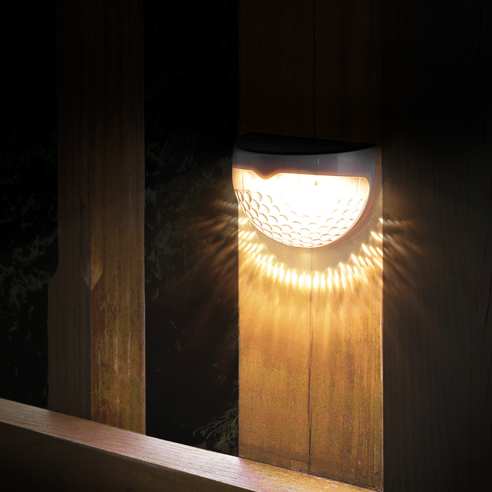 Weatherproof Solar Powered Lights Security Outdoor Fence Garden Wall Lamp 4-Pack