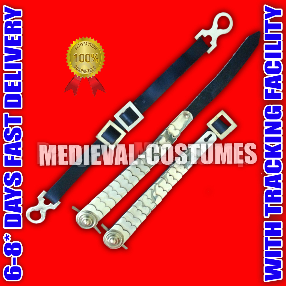 brass scale,solidbrass set of 2 straps (1 deluxe brass scaled strap and 1 simple