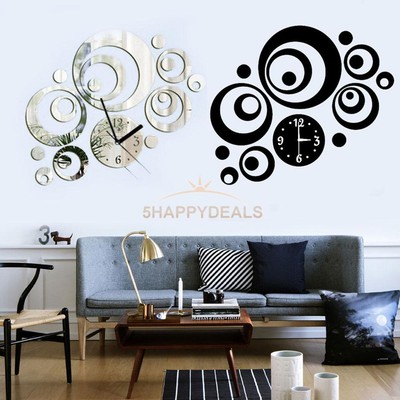 DIY Large Wall Clock 3D Mirror Surface ...