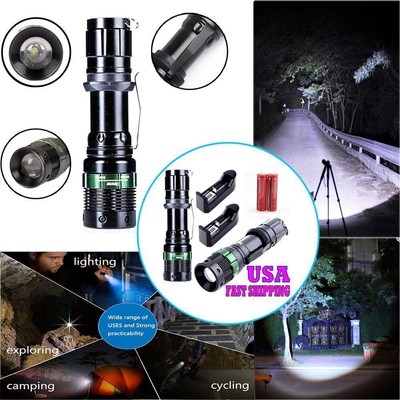 2x CREE XM-L T6 LED Flashlight 2000Lumens ...