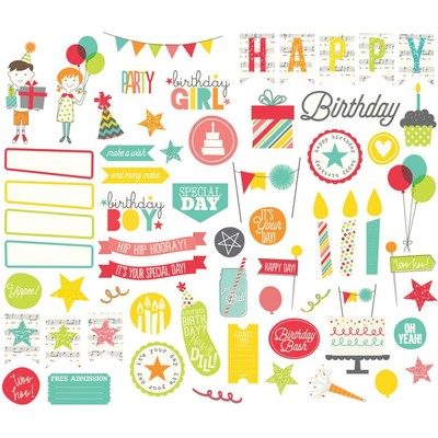 UPC 812247027104 product image for Simple Stories Let's Party Bits & Pieces Die-cut Cardstock Ephemera Pieces 5329 | upcitemdb.com