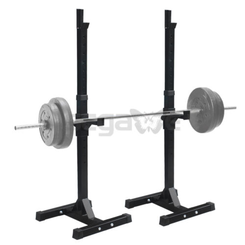 Home Gym Squat Rack Barbell Stand Crossfit Weights Lifting Bench Press Portable