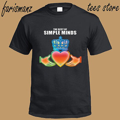 New Simple Minds Rock Band Logo *The Best of Men's Black T-Shirt Size S to (Best Rock Band Logos)