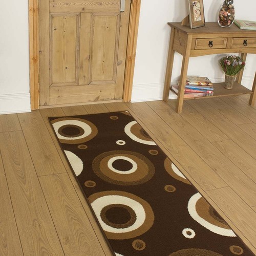 Kreis Braun Läufer Teppich Flur Matte Für Halle Extra Kreis Braun Läufer Teppich Flur Matte Für Halle Extra