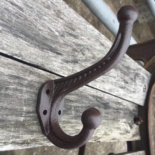 Lot 5 Vintage Style Cast Iron Wall Coat Hooks Hat Hook Hall Tree 4 1/2