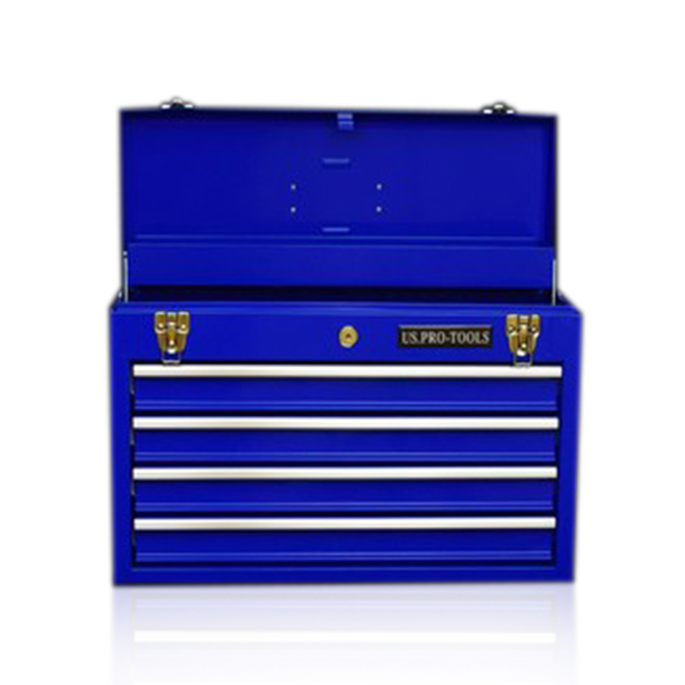 44 US Pro Tools Blue Top steel Tool Box Chest storage mobile 4