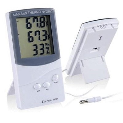 Digital LCD Indoor/Outdoor Thermometer Hygrometer Meter Temperature ...