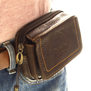 New Mens Genuine Leather Pocket Belt Loops Waist Bag Pouch Wallet Purse 6850 | eBay