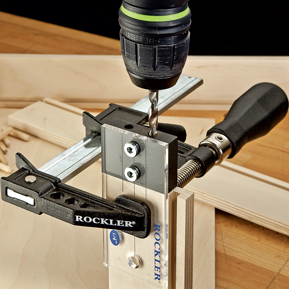 Rockler 1/4'' Dowel Drilling Jig Kit Woodworking Jigs > Joinery Jigs