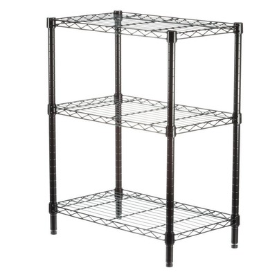 EAN 5272003701566 product image for 3 Shelf 30 In H X 24 In W X 14 In D Steel Commercial Shelving Unit Black Metal | upcitemdb.com