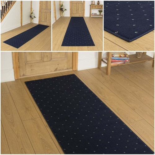 Gepunktetes Blau Läufer Teppich Flur Matte Für Halle Gepunktetes Blau Läufer Teppich Flur Matte Für Halle